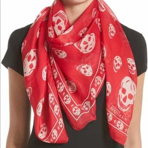 Sheer skull print scarf